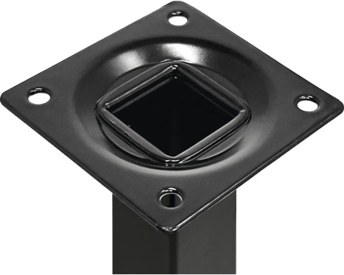 Tafelpoot bevestigingsplaat met vier gaten voor schroeven