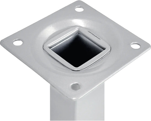 Metalen tafelpoten bevestigingsplaat met vier bevestigingsgaten