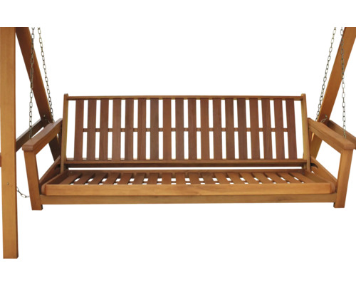 Houten schommel met kettingophanging