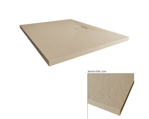 Vierkante douchebak van mineraal gegoten materiaal