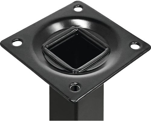 Metalen tafelpoten bevestigingsplaat met vierkante houder en vier bevestigingsgaten