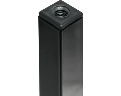 Zwarte metalen meubelpoot met schroefdraad
