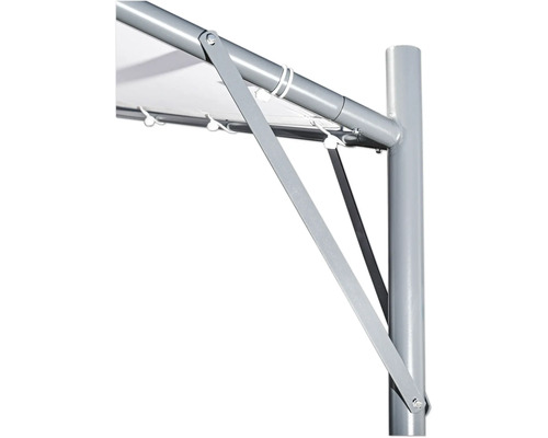 Detailopname van een paviljoenframe met steun