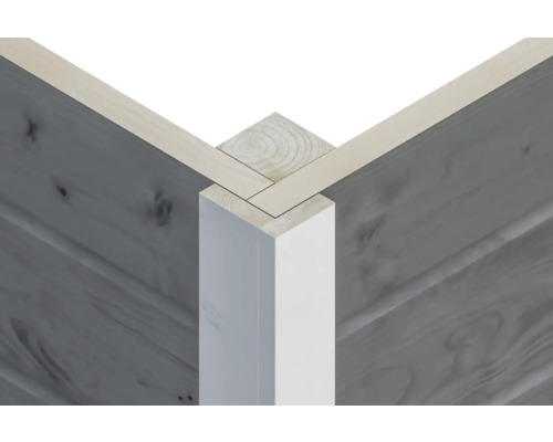 Detailaanzicht van een hoekverbinding van houten onderdelen