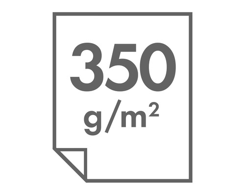 Symbool voor 350 gram per vierkante meter papiergewicht
