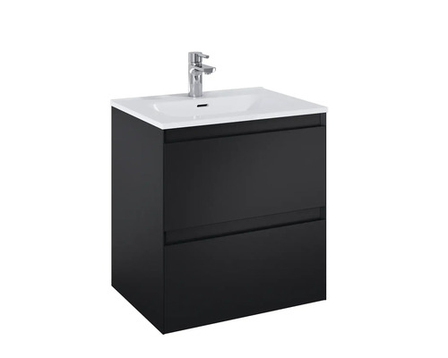 Wastafelonderkast met twee laden en een wastafel