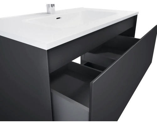 Wastafelonderkast met open laden voor badkamer