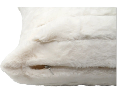 Kussen met bontstructuur en ritssluiting