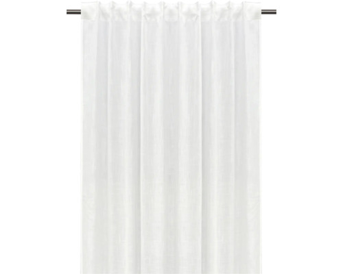 Wit gordijn met plooibandophanging aan een gordijnroede