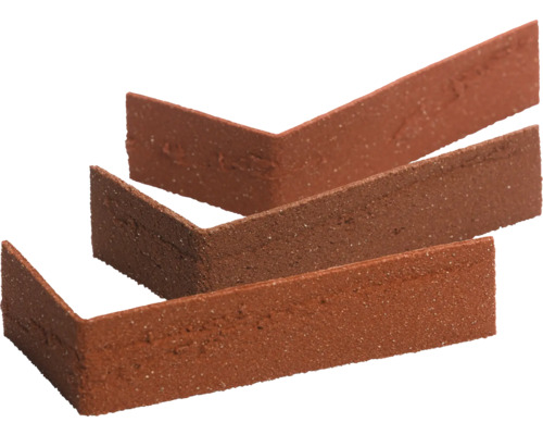 Drie hoekstrips van baksteen