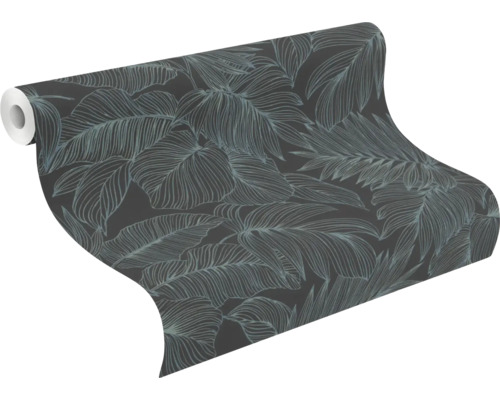 Rol behang met bladerpatroon