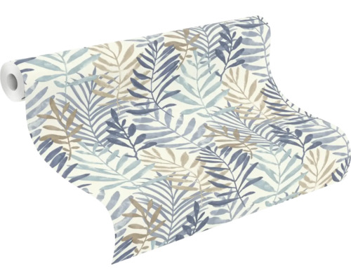 Rol behang met bladerpatroon