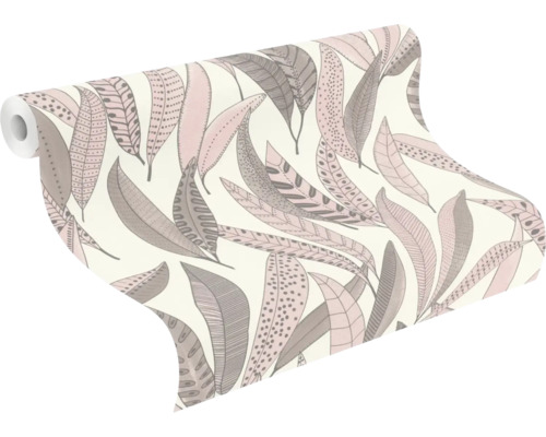 Rol behang met bladerenpatroon