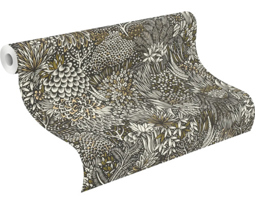 Rol behang met plantmotief