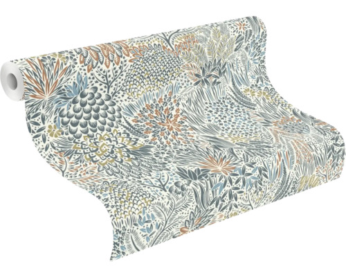 Rol papieren behang met plantenmotief