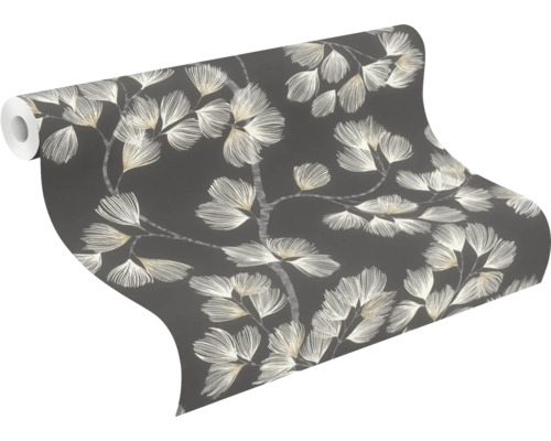 Rol behang met bladerpatroon