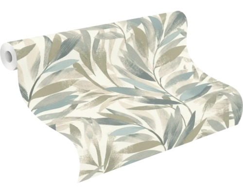 Behangrol met bladerenmotief