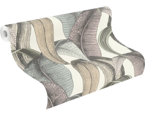 Behangrol met bladerenpatroon