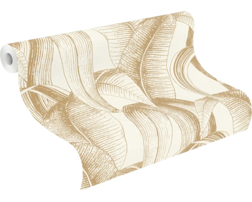 Behangrol met bananenbladmotief