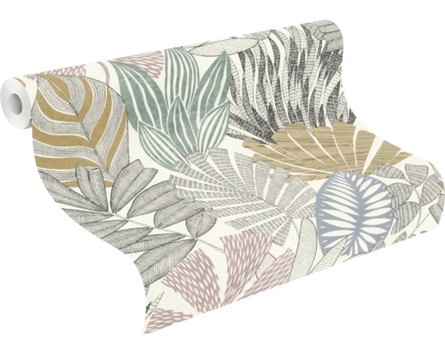 Behangrol met bladmotief