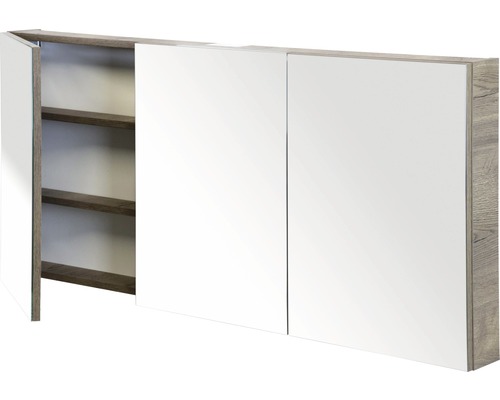 Spiegelkast met drie deuren en legplanken