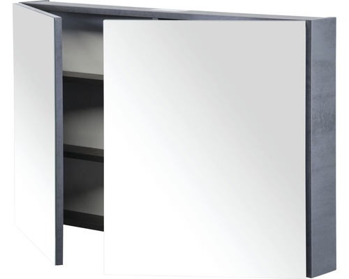 Open spiegelkast met legplanken