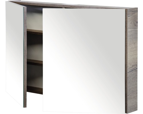 Spiegelkast met twee deuren en interne planken