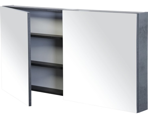 Spiegelkast met twee deuren en interne vakken