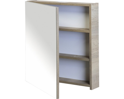 Open spiegelkast met legplanken