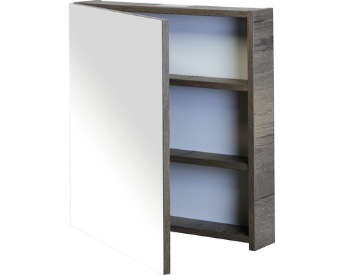 Spiegelkast met twee planken en open deur