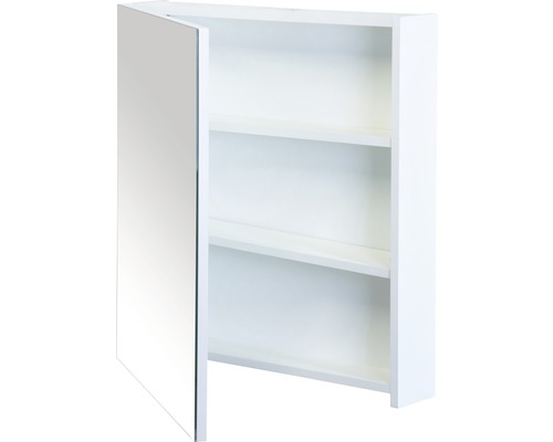 Geopende spiegelkast met twee planken