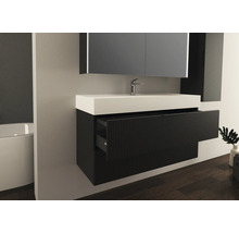 JUNGBORN Wastafelonderkast QUATTRO met greep 55x120x46 cm zwart