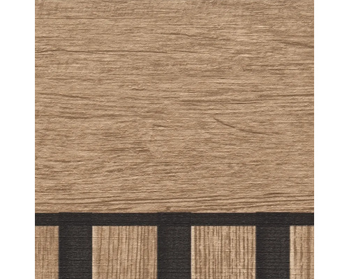 Decoratieve vloertegel met houtlook en donkere accenten