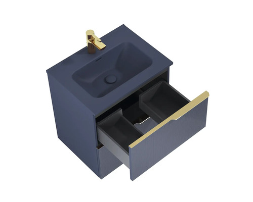 Wastafelmeubel met open ladesysteem en kraan