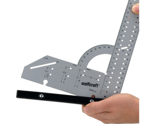 Wolfcraft multifunctionele hoekmeter in gebruik