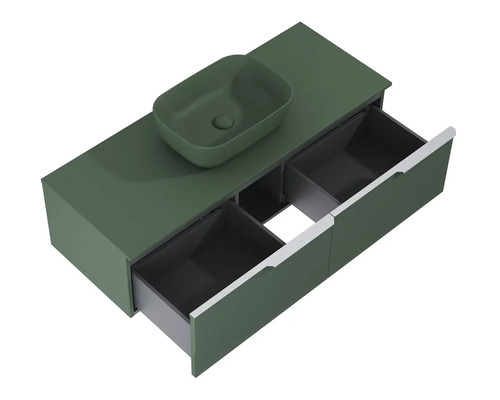 Wastafelmeubel met opzetwastafel en lades