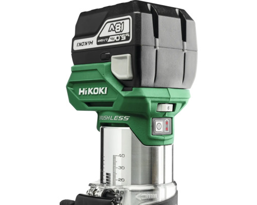 HiKOKI Logo. Accufrees met borstelloze motor.