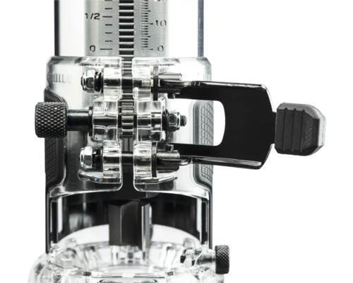 Detailaanzicht van een bovenfrees met diepte-instelling