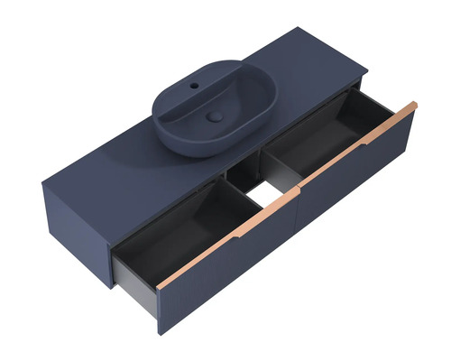 Wastafelmeubel met opzetwastafel en laden voor badkamerinrichting