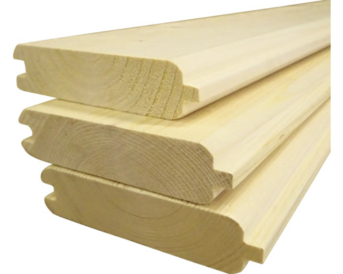 Drie houten panelen met veer en groef