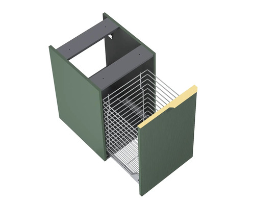 Keukenkast met uittrekbare draadmand