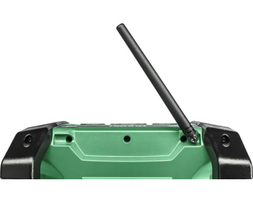 Close-up van een groen meetinstrument met antenne