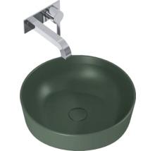 Opzetwastafel in groen met kraan