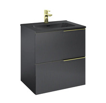 Wastafelonderkast met twee laden en kraan