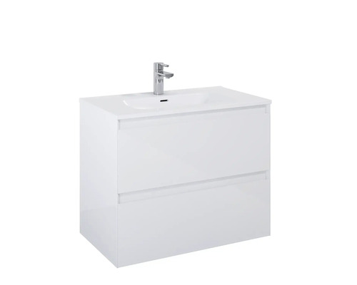 Wastafelonderkast met twee lades en wastafel