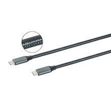 USB-C naar USB-C oplaadkabel met textielommanteling