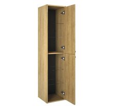 JUNGBORN Hoge badkamerkast PRIMUS met greep 350x1550x350 mm natural hickory