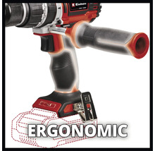 Detailweergave van een Einhell accuboormachine met ergonomische extra handgreep.