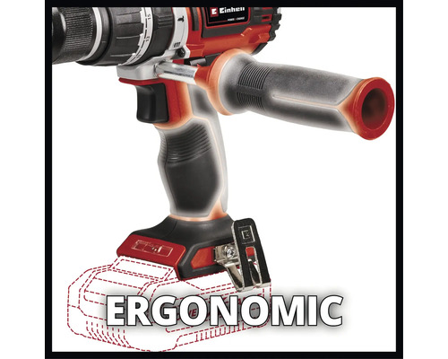 Detailweergave van een Einhell accuboormachine met ergonomische extra handgreep.