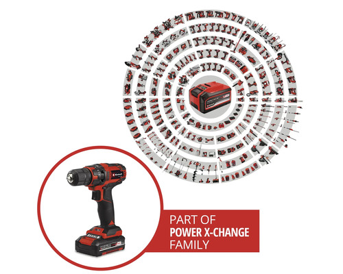 Einhell accuboormachine als onderdeel van de Power X-Change familie